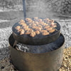 Fire pit with 360 degree swiveling grill