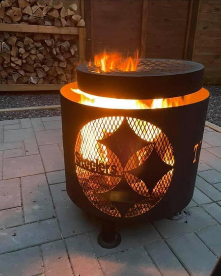 30” Heavy Duty Fire Pit with Swivelling Grill